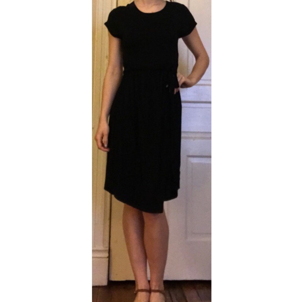 Gap Relaxed Fit Midi Shirt Dress - Black